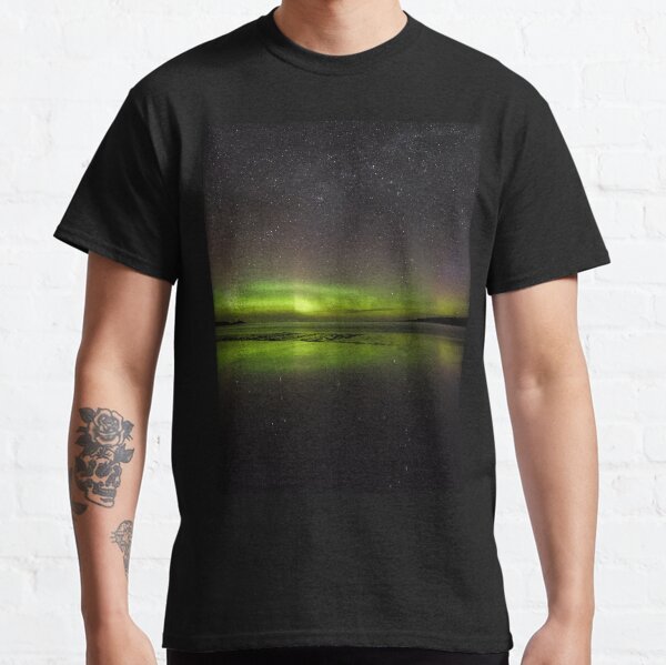 Shawbost shore aurora reflections. Classic T-Shirt