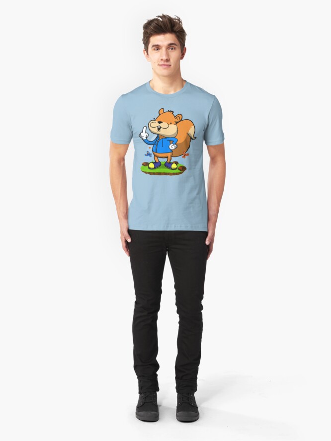 Alternate view of A very bad fur day. Slim Fit T-Shirt