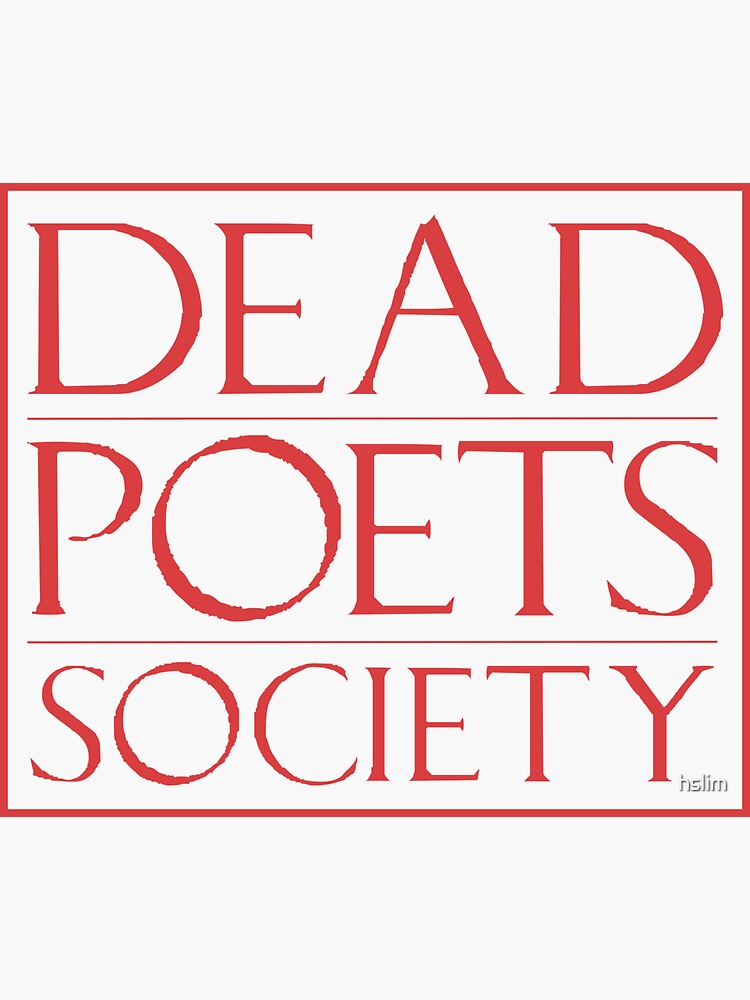 Thumbnail 3 of 3, Sticker, LIT NERD :: DEAD POETS SOCIETY designed and sold by hslim.