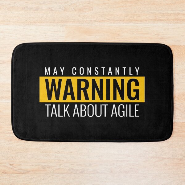 Item preview, "Warning may constantly talk about agile" designed and sold by Salma Satya & Co.