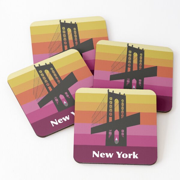 Item preview, Manhattan Bridge/New York poster - dusk designed and sold by knileuh.