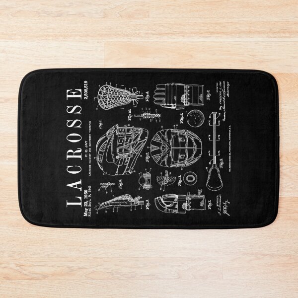 Item preview, Lacrosse Player Equipment Vintage Patent Drawing Print designed and sold by GrandeDuc.