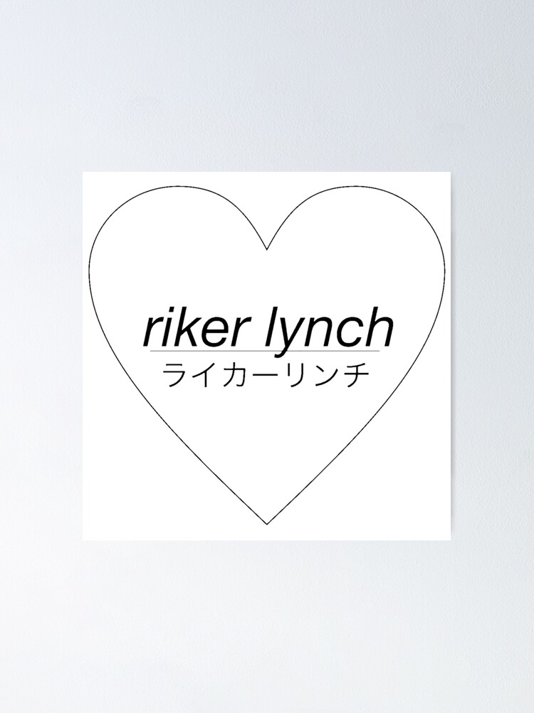 Riker Lynch Love Heart Poster By R5sosstore Redbubble