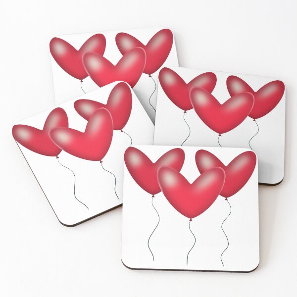Item preview, Red balloon hearts designed and sold by ChriseryMerch.