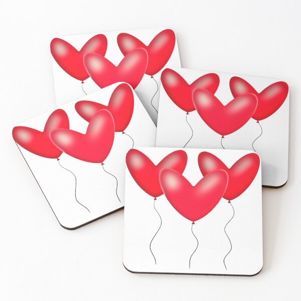 Item preview, Red balloon hearts designed and sold by ChriseryMerch.