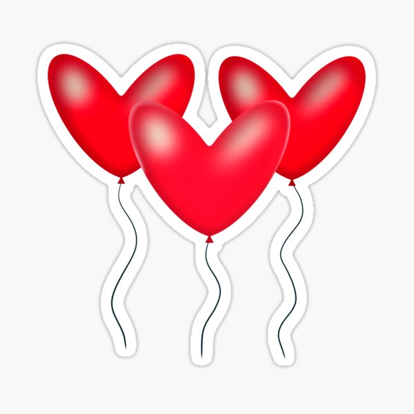 Item preview, Red balloon hearts designed and sold by ChriseryMerch.