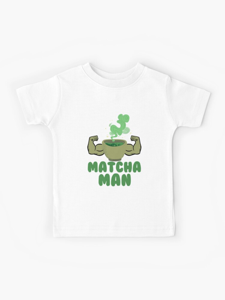 Matcha Man Funny Gift Green Tea Leaves Japan Humor  Kids T-Shirt for Sale  by Nessshirts