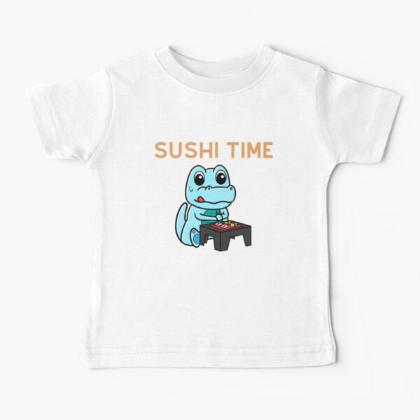 T-shirt bambino dino sushi bacchette di