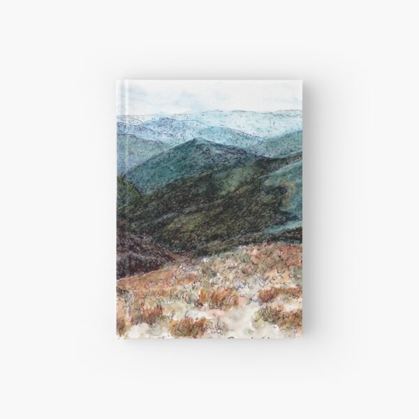 Australian Scene - Dannys Lookout - Great Alpine Road, Vic, Aus Hardcover Journal