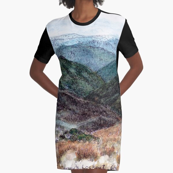 Australian Scene - Dannys Lookout - Great Alpine Road, Vic, Aus Graphic T-Shirt Dress