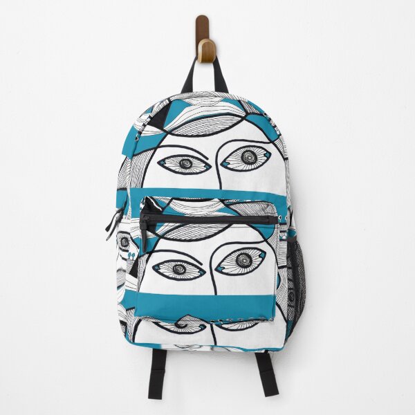 Item preview, Faces Landscape on Blue Board designed and sold by Istvan Ocztos.