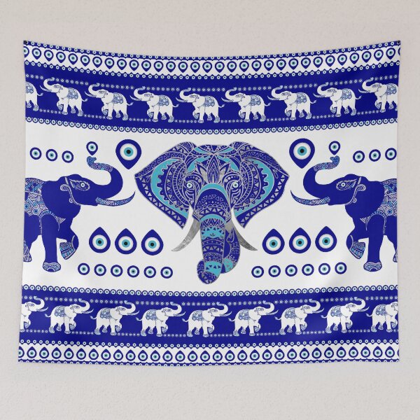Aperçu de l'œuvre Ornement d'éléphant Evil Eye créée et vendue par k9printart.