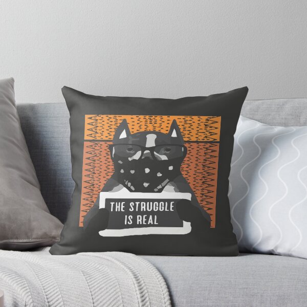 Item preview, The Struggle Is Real, Dog, Face Mask  designed and sold by TheaDesign.