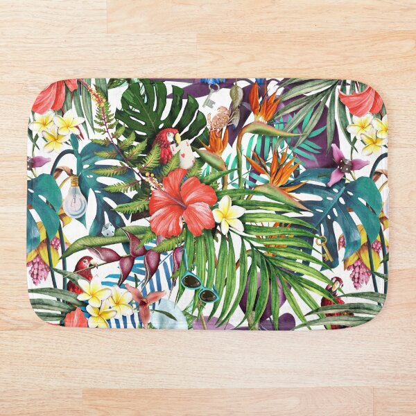 Mysterious Tropical Bath Mat