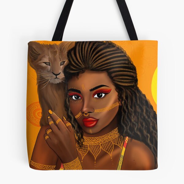 Item preview, African Lady with baby lion designed and sold by GraffiiArts.