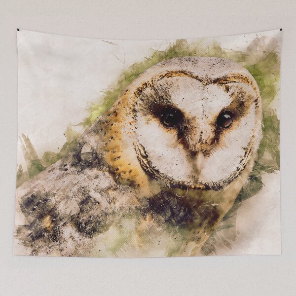 Item preview, Barn Owl Portrait designed and sold by solrevolver.