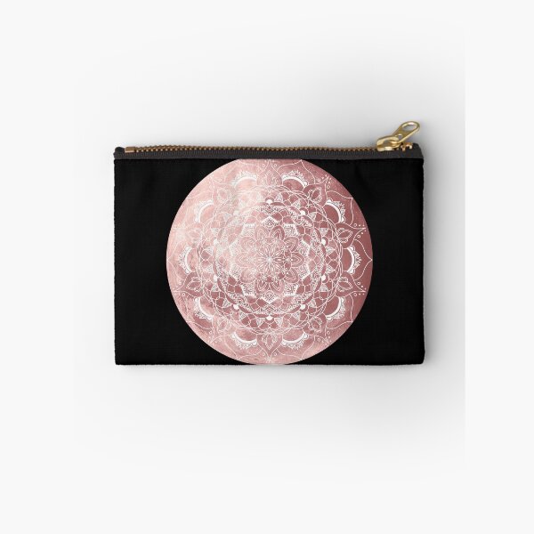 Item preview, Rose golden coloured moon with mandala designed and sold by felinefeelings.