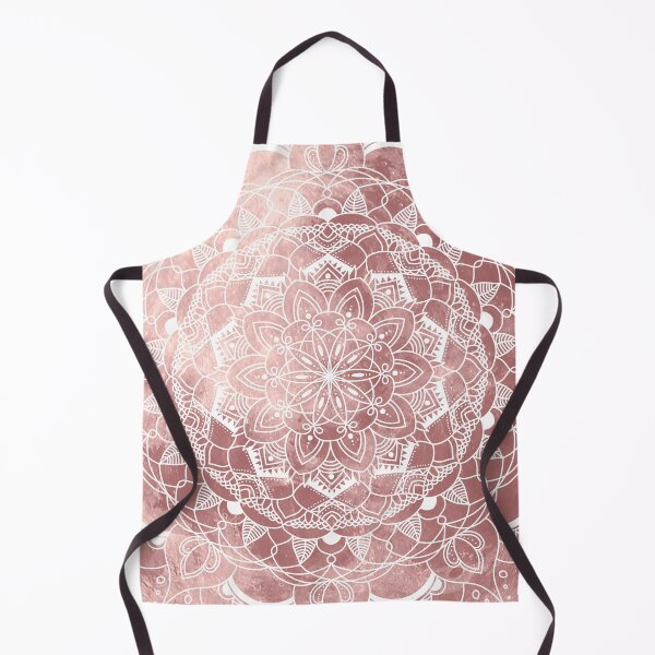 Aperçu de l'œuvre Lune de couleur or rose avec mandala créée et vendue par felinefeelings.