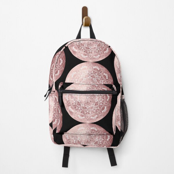 Item preview, Rose golden coloured moon with mandala designed and sold by felinefeelings.