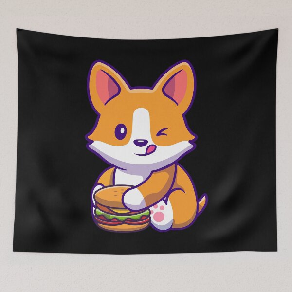 Item preview, Corgi Eating Burger Funny Corgi Burger Lover Gift  designed and sold by xtocky.
