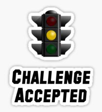 Challenge Accepted Light Sticker