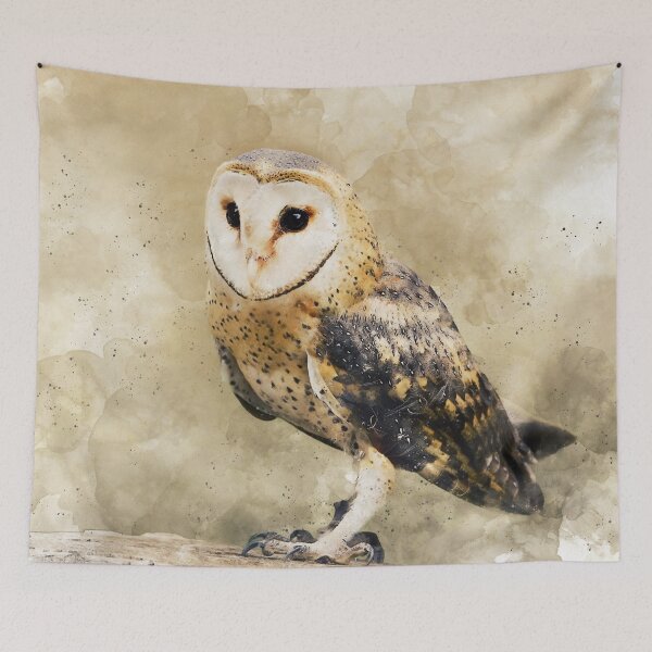 Item preview, Barn Owl Portrait designed and sold by solrevolver.