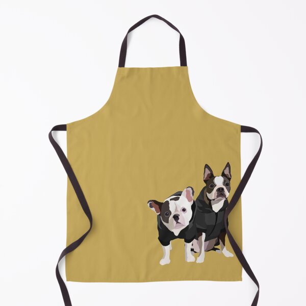 Artikelvorschau, Boston und Frenchie Hunde Portrait digitale Illustration entworfen und verkauft von sherylwylie.