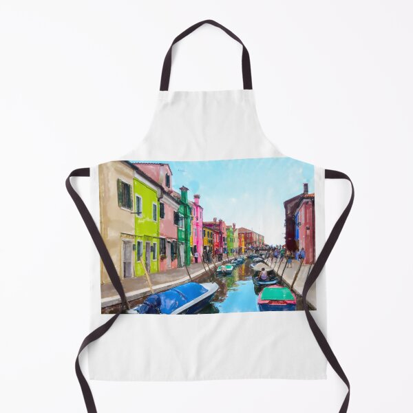 Item preview, Watercolor of Burano designed and sold by pietrofoto.