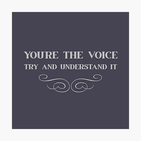 Item preview, You´re the voice, silver designed and sold by perezzzoso.