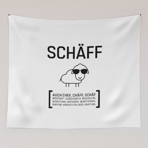 Item preview, SCHÄFF CHEF CHÄFF BOSS gift designed and sold by catsandmore.
