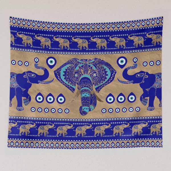 Aperçu de l'œuvre Ornement d'éléphant Evil Eye créée et vendue par k9printart.