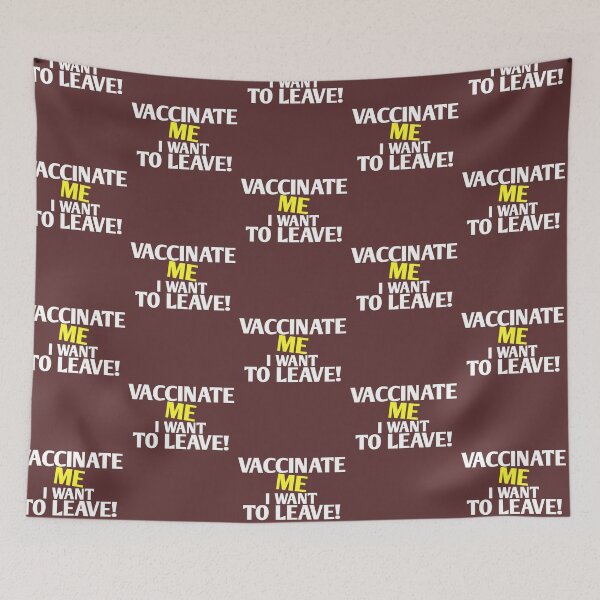 Item preview,  Vaccinate! White yellow, vaccinate me, I want to go! designed and sold by vibeno1.