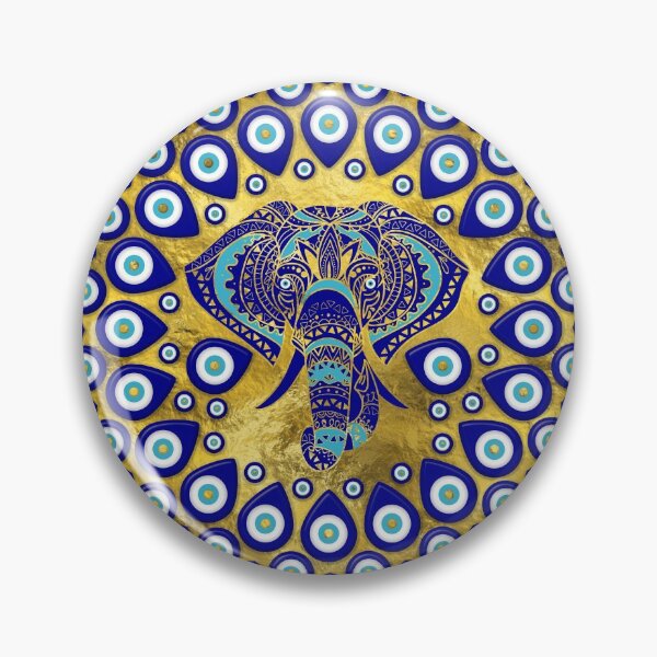 Item preview, Evil Eye Elephant Mandala Ornament designed and sold by k9printart.