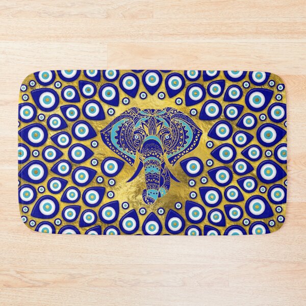 Item preview, Evil Eye Elephant Mandala Ornament designed and sold by k9printart.