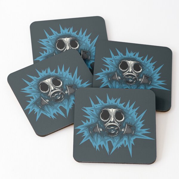 Item preview, Gasmask with spikey background designed and sold by BRU Design.