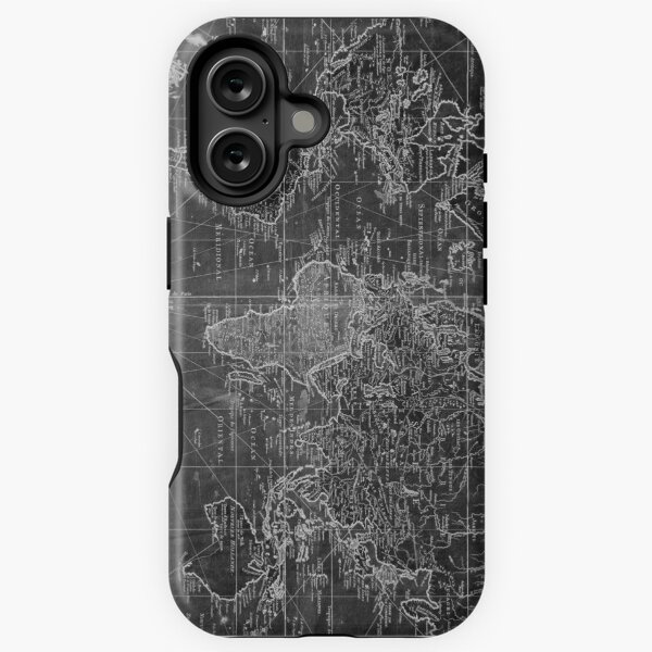 Item preview, World Map (1778) Black & White  designed and sold by BravuraMedia.
