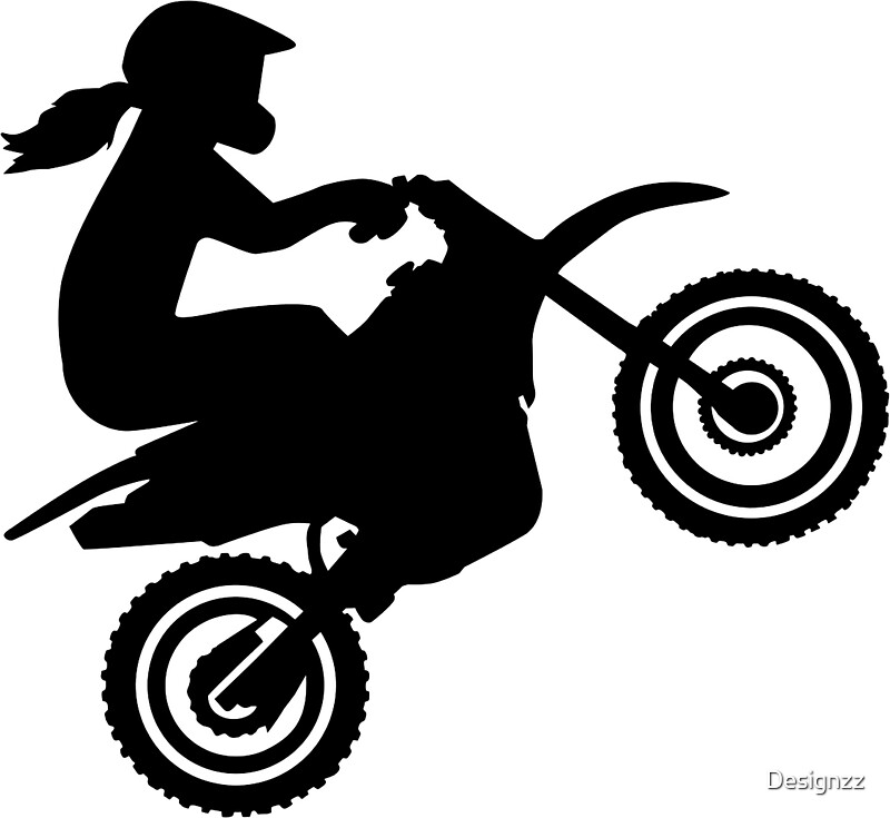 Download "Motocross girl woman" Stickers by Designzz | Redbubble