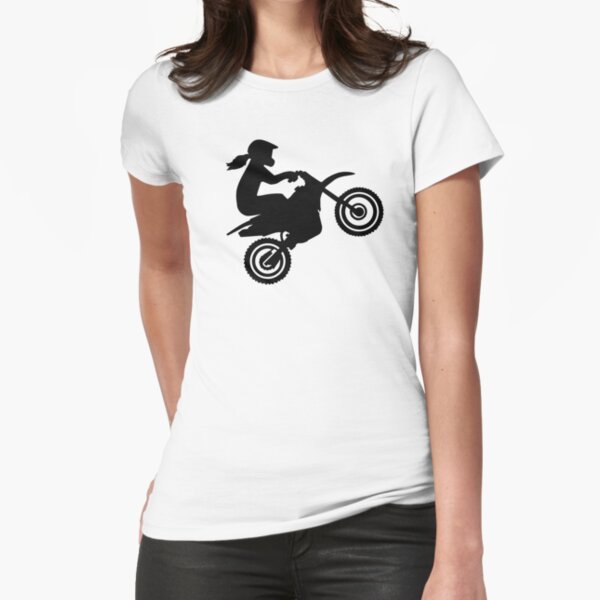 Motocross girl woman Fitted T-Shirt