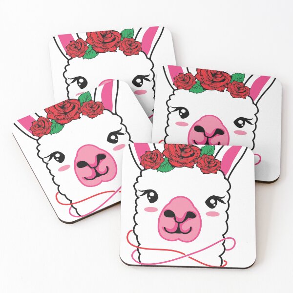 Item preview, Floral Crown Cute Llama designed and sold by MisPuHoney.