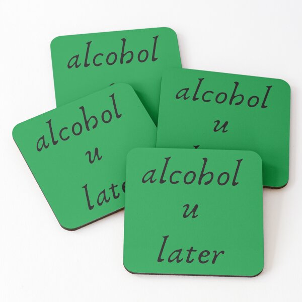 Item preview, Funny, Alcohol U Later, Play on Words, Typography designed and sold by HopeMerc.