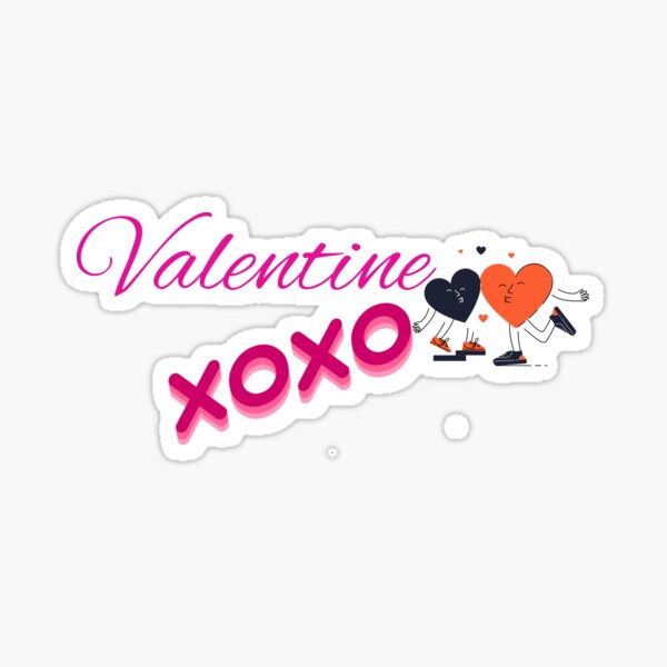 valentine-oxox-sticker-for-sale-by-isaraporn-redbubble