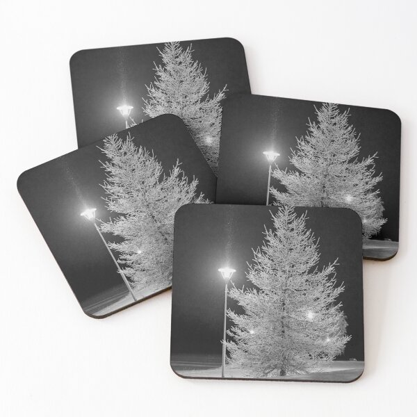Item preview, The white Larix at night bw designed and sold by Jouko Lehto Photography.
