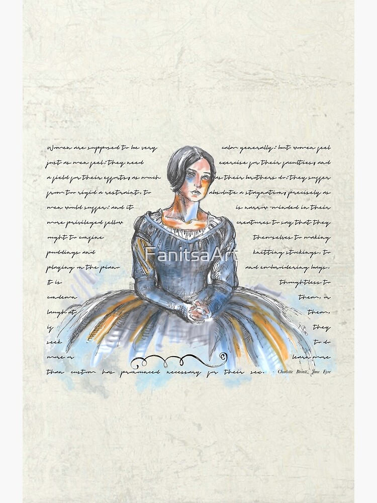 "Jane Eyre Art Feminist Quote 2." Poster by FanitsaArt Redbubble