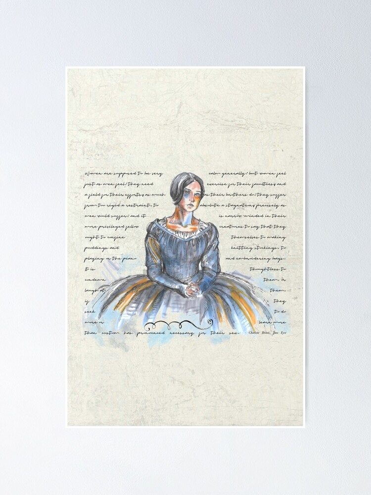 "Jane Eyre Art Feminist Quote 2." Poster by FanitsaArt Redbubble
