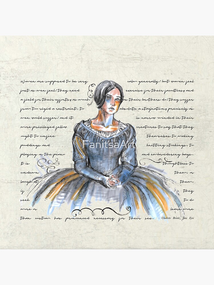 "Jane Eyre Art Feminist Quote 2." Sticker for Sale by FanitsaArt