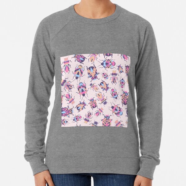Pattern with crawling bugs Lightweight Sweatshirt