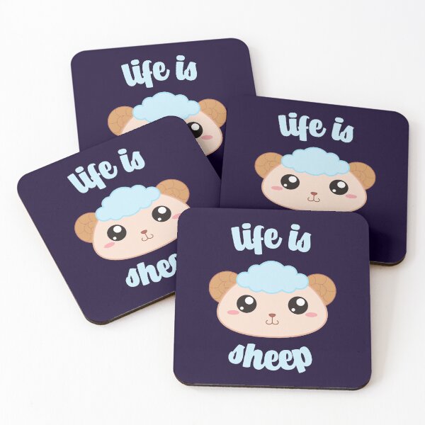 Item preview, life is sheep Kawaii sheep designed and sold by KawaiiPark.