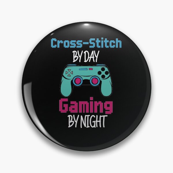 Item preview, Cross-Stitch By Day Gaming By Night ,Funny Cross-Stitch Gamer designed and sold by BrahimAz.