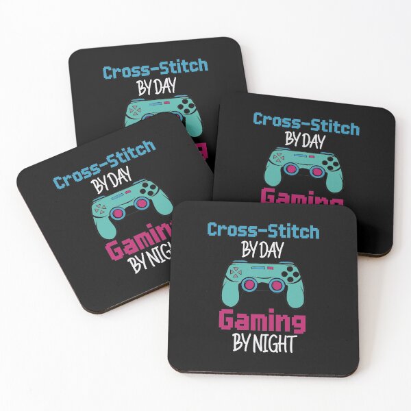 Item preview, Cross-Stitch By Day Gaming By Night ,Funny Cross-Stitch Gamer designed and sold by BrahimAz.