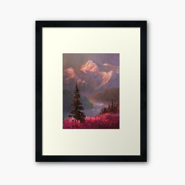 Item preview, Denali Summer - Alaskan Mountains in Summer Landscape Painting designed and sold by Karen Whitworth.